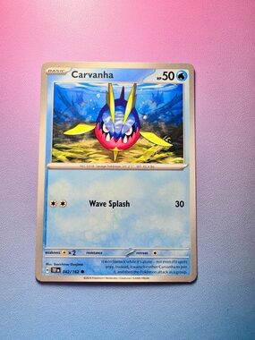 carvanha - 042/162 (common) — pokémon: temporal forces